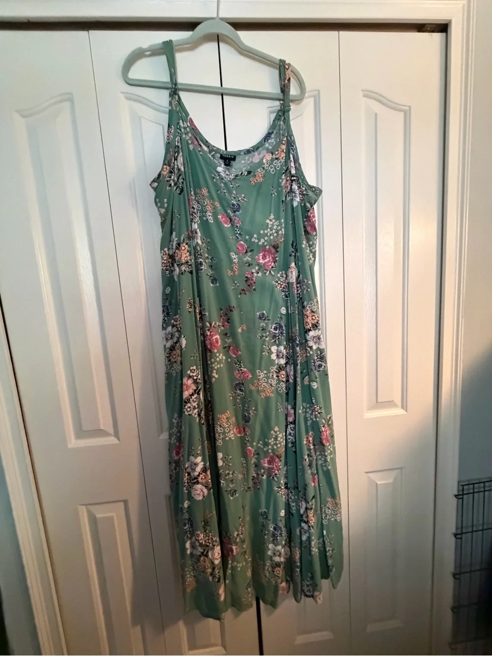 torrid Green Floral Slip Maxi Dress